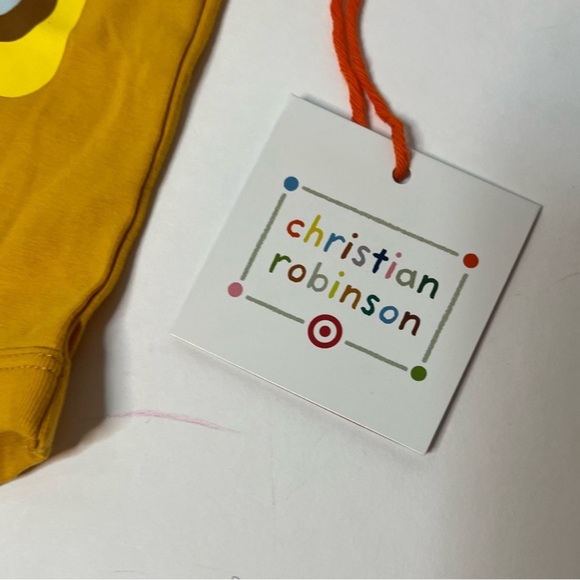 Christian Robinson Butterfly one piece in mustard gold with snaps baby New! - Picture 4 of 8